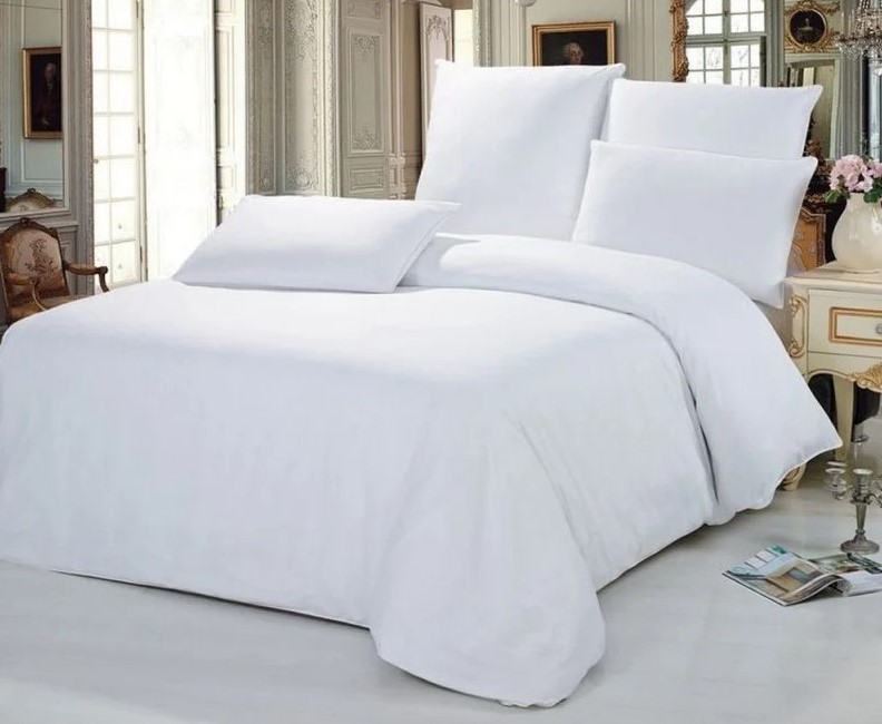 ATMA Bed-Sheet- set White, 180*220 cm